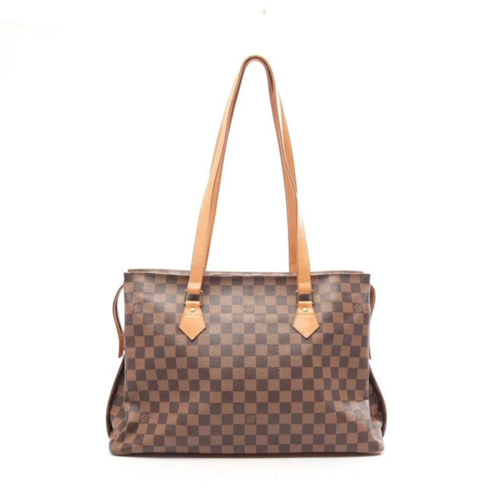 Louis Vuitton Colombine Damier Ebene Brown Shoulder Bag Canvas Leather Brown